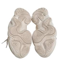 Pre Owned Yeezy x Adidas Off White Mesh and Suede 500 Blush Sneakers Size 48