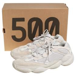 Pre Owned Yeezy x Adidas Off White Mesh and Suede 500 Blush Sneakers Size 48