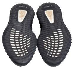 Pre Owned Yeezy x Adidas Black Knit Fabric Boost 350 V2 Sneakers Size 42 2/3