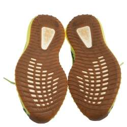 Pre Owned Yeezy x Adidas Green/Blue Knit Fabric Boost 350 V2 Zebra Sneakers Size 47 1/3