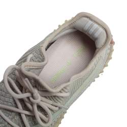 Pre Owned Yeezy x Adidas Pale Green Cotton Knit Boost 350 V2 Citrin Non Reflective Sneakers Size 42 2/3