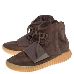 Pre Owned Yeezy x Adidas Brown Suede 750 High Top Sneaker Size 41 1/3