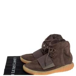 Pre Owned Yeezy x Adidas Brown Suede 750 High Top Sneaker Size 41 1/3