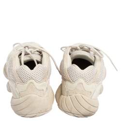 Pre Owned Yeezy x Adidas Beige Mesh And Suede 500 Taupe Light Sneakers Size FR 45 1/3