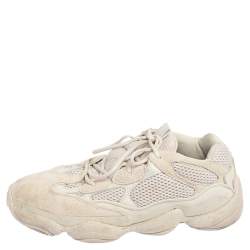 Pre Owned Yeezy x Adidas Beige Mesh And Suede 500 Taupe Light Sneakers Size FR 45 1/3