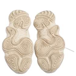 Pre Owned Yeezy x Adidas Beige Mesh And Suede 500 Taupe Light Sneakers Size FR 45 1/3