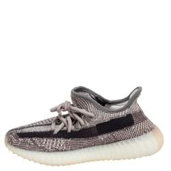 Yeezy x Adidas Grey/Brown Knit Fabric And Mesh Boost 350 V2 Zyon Sneakers Size 371/3