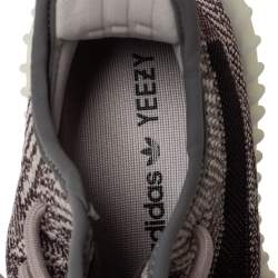 Yeezy x Adidas Grey/Brown Knit Fabric And Mesh Boost 350 V2 Zyon Sneakers Size 371/3