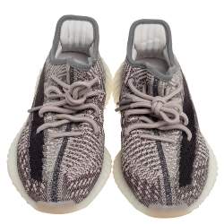 Yeezy x Adidas Grey/Brown Knit Fabric And Mesh Boost 350 V2 Zyon Sneakers Size 371/3