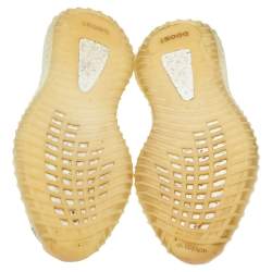 Pre Owned Yeezy x Adidas White Knit Fabric Boost 350 V2 Triple White Sneakers Size 42