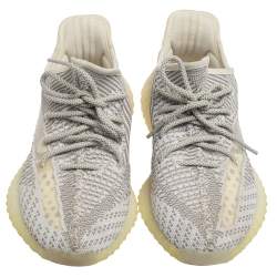 Yeezy x adidas Grey/White Knit Fabric Boost 350 V2 Cloud Reflective Sneakers Size 42