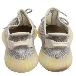 Yeezy x adidas Grey/White Knit Fabric Boost 350 V2 Cloud Reflective Sneakers Size 42