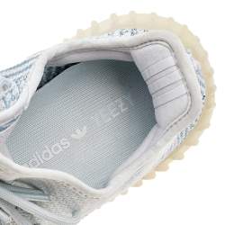 Yeezy x Adidas Blue/White Knit Fabric Boost 350 V2 Cloud White Low Top Sneakers Size 39 1/3