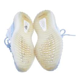 Yeezy x Adidas Blue/White Knit Fabric Boost 350 V2 Cloud White Low Top Sneakers Size 39 1/3