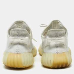 Yeezy x adidas White Knit Fabric  Boost 350 V2  Sneakers Size 44