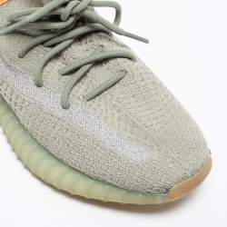 Yeezy x adidas Grey Knit Fabric Boost 350 V2 Desert Sage Reflective Sneakers Size 43 2/3