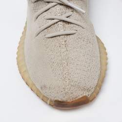 Yeezy x Adidas Grey Knit Fabric Boost 350 V2 Sesame Sneakers Size 43 2/3