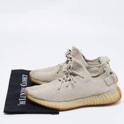 Yeezy x Adidas Grey Knit Fabric Boost 350 V2 Sesame Sneakers Size 43 2/3