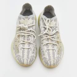 Pre Owned Yeezy x Adidas Grey/White Knit Fabric Boost 380 Alien Sneakers Size 46 2/3