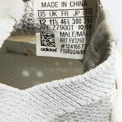 Pre Owned Yeezy x Adidas Grey/White Knit Fabric Boost 380 Alien Sneakers Size 46 2/3