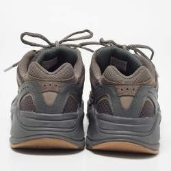 Yeezy x Adidas Grey Knit Fabric and Leather Boost 700 V2 Geode Sneakers Size 44