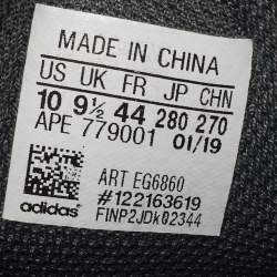 Yeezy x Adidas Grey Knit Fabric and Leather Boost 700 V2 Geode Sneakers Size 44