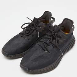 Yeezy x Adidas Black Mesh Boost 350 V2 Mono Cinder Sneakers Size 46