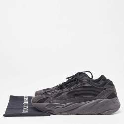 Adidas Yeezy Black Suede and Fabric Boost 700 V2 Vanta Sneakers Size 46 2/3