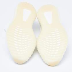 Yeezy x Adidas Off White Knit Fabric Boost 350 V2 Triple White Sneakers Size 46 2/3