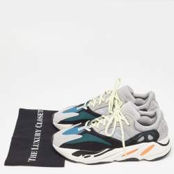 Yeezy x Adidas Tricolor Mesh, Leather and Suede Boost 700 Wave Runner Sneakers Size 46 2/3