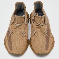 Yeezy x Adidas Brown Knit Fabric Boost 350 V2 Earth Sneakers Size 43 1/3