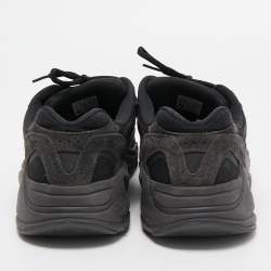 Yeezy x Adidas Black/Grey Suede And Canvas Boost 700 V2 Vanta Sneakers Size 44 2/3