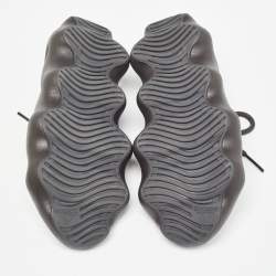 Pre Owned Yeezy x Adidas Black Knit Fabric 450 Utility Black Sneakers Size 36