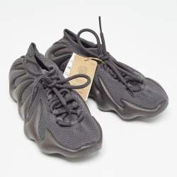 Pre Owned Yeezy x Adidas Black Knit Fabric 450 Utility Black Sneakers Size 36