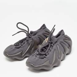 Pre Owned Yeezy x Adidas Black Knit Fabric 450 Utility Black Sneakers Size 36