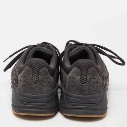 Pre Owned Yeezy x Adidas Black Mesh and Suede Boost 700 Utility Black Sneakers Size 41 1/3