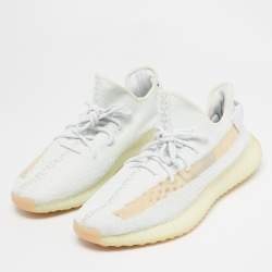 Yeezy x Adidas Light Green Knit Fabric Boost 350 V2 Hyperspace Sneakers Size 46