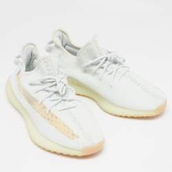 Yeezy x Adidas Light Green Knit Fabric Boost 350 V2 Hyperspace Sneakers Size 46