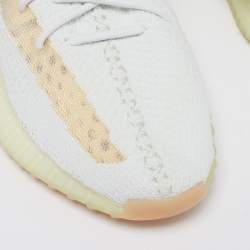 Yeezy x Adidas Light Green Knit Fabric Boost 350 V2 Hyperspace Sneakers Size 46