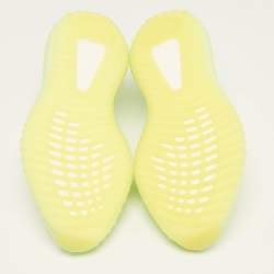Pre Owned Yeezy x Adidas Neon Green Knit Fabric Boost 350 V2 Glow Sneakers Size 46
