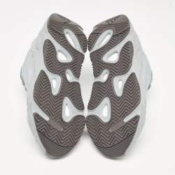 Pre Owned Yeezy x Adidas Blue Canvas and Suede Boost 700 V2 Hospital Blue Sneakers Size 42