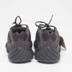 Pre Owned Yeezy x Adidas Black Suede and Mesh Boost 500 Utility Black Sneakers Size 44