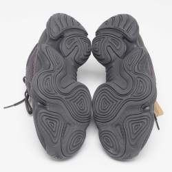 Pre Owned Yeezy x Adidas Black Suede and Mesh Boost 500 Utility Black Sneakers Size 44