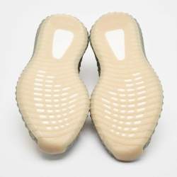 Pre Owned Yeezy x Adidas Grey/Beige Knit Fabric Boost 350 V2 Israfil Sneakers Size 49 1/3