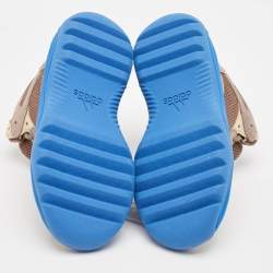 Yeezy x Adidas Multicolor Suede and Mesh Taupe Blue Desert Boots Size 41 1/3