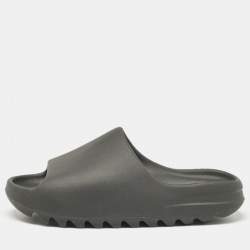 Yeezy x Adidas Black Rubber Onyx Slides Size 44.5