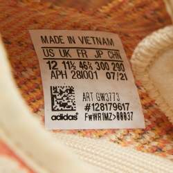 Pre Owned Yeezy x Adidas Multicolor Knit Fabric Boost 350 V2 MX Oat Sneakers 46 2/3