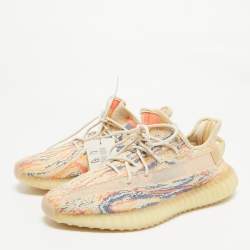 Pre Owned Yeezy x Adidas Multicolor Knit Fabric Boost 350 V2 MX Oat Sneakers 46 2/3