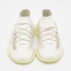 Pre Owned Yeezy x Adidas White/Grey Knit Fabric Boost 380 Calcite Glow Sneakers Size 41 1/3