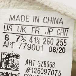 Pre Owned Yeezy x Adidas White/Grey Knit Fabric Boost 380 Calcite Glow Sneakers Size 41 1/3